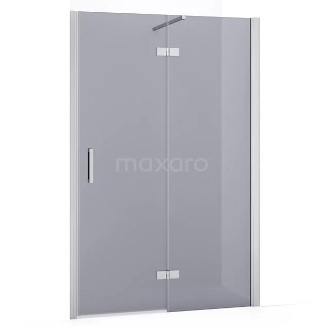 Diamond Shower door | 120 cm Chrome Smoke glass Pivot door DDB22662131C