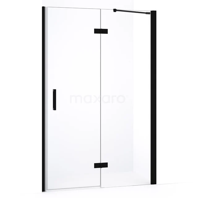 Diamond Shower door | 120 cm Matte black Clear glass Pivot door DDB22662230MB