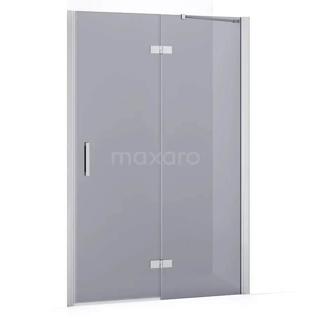 Diamond Shower door | 120 cm Chrome Smoke glass Pivot door DDB22662231C