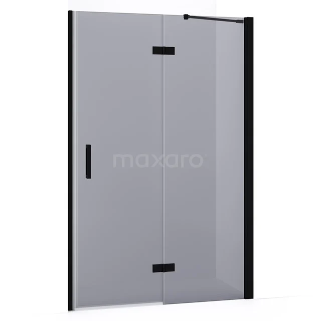 Diamond Duschtür | 110 cm Matt Schwarz Rauchglas Drehtür DDB22652231MB