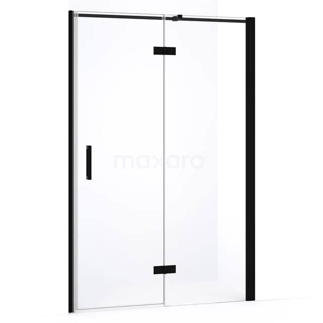 Diamond Shower door | 120 cm Matte black Clear glass Pivot door DDB22662330MB