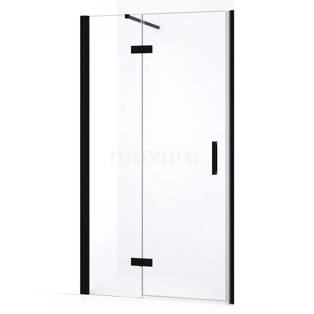 Diamond Douchedeur | 90 cm Mat zwart Helder glas Draaideur DDB21362130MB