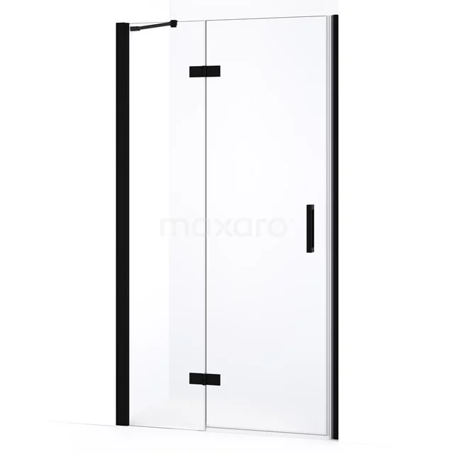 Diamond Duschtür | 100 cm Matt Schwarz Klarglas Drehtür DDB21462230MB