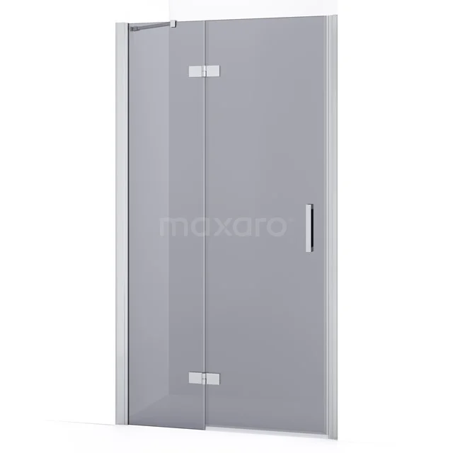 Diamond Shower door | 90 cm Chrome Smoke glass Pivot door DDB21362231C