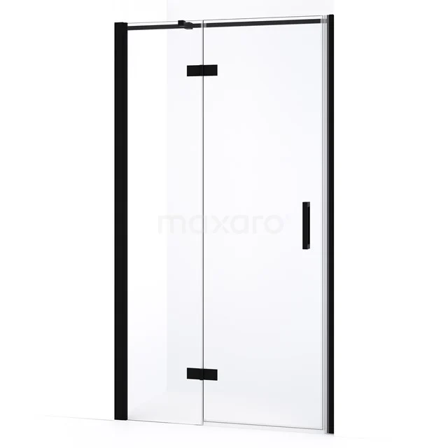 Diamond Duschtür | 100 cm Matt Schwarz Klarglas Drehtür DDB21462330MB
