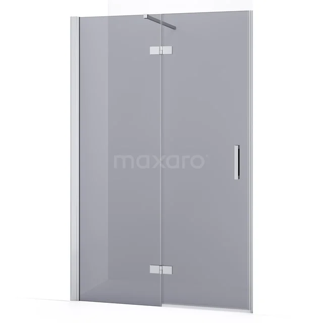 Diamond Shower door | 110 cm Chrome Smoke glass Pivot door DDB21651131C