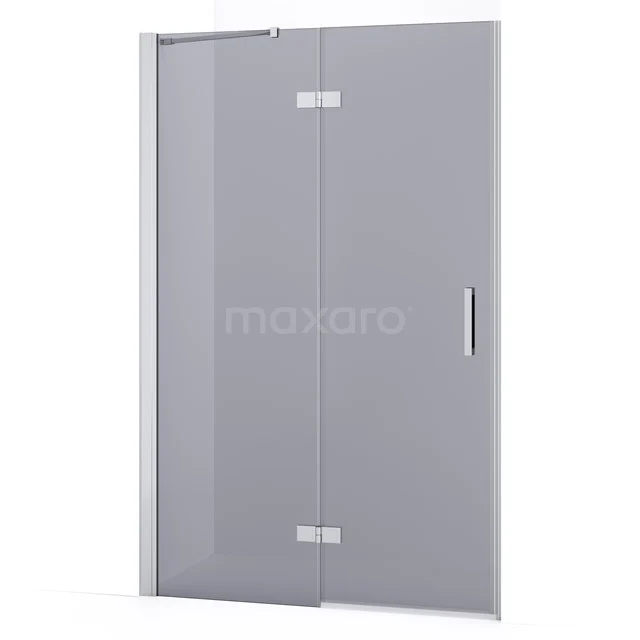 Diamond Shower door | 110 cm Chrome Smoke glass Pivot door DDB21651231C