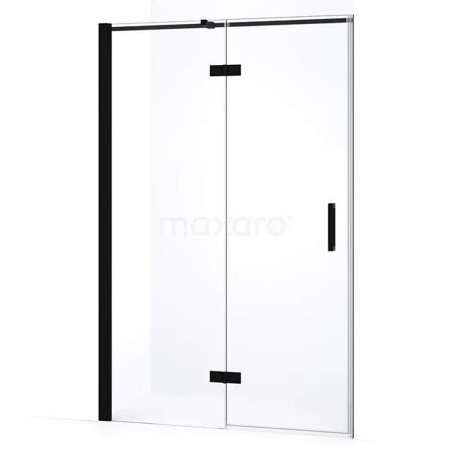 Diamond Shower door | 110 cm Matte black Clear glass Pivot door DDB21651330MB