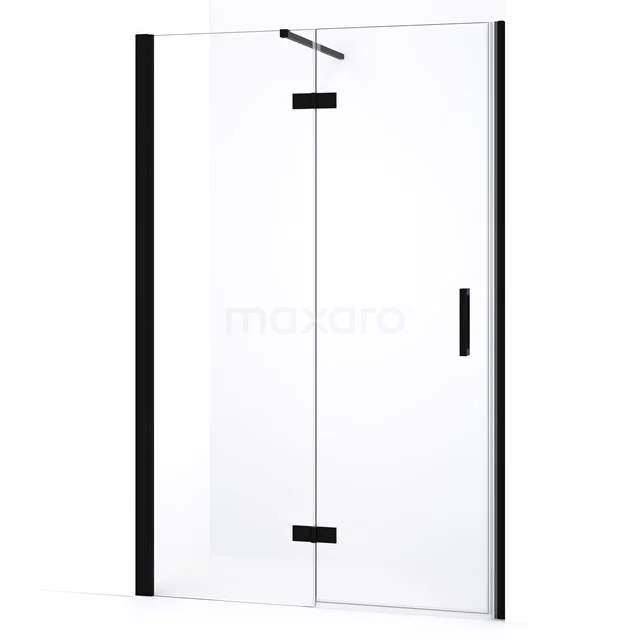 Diamond Shower door | 110 cm Matte black Clear glass Pivot door DDB21652130MB