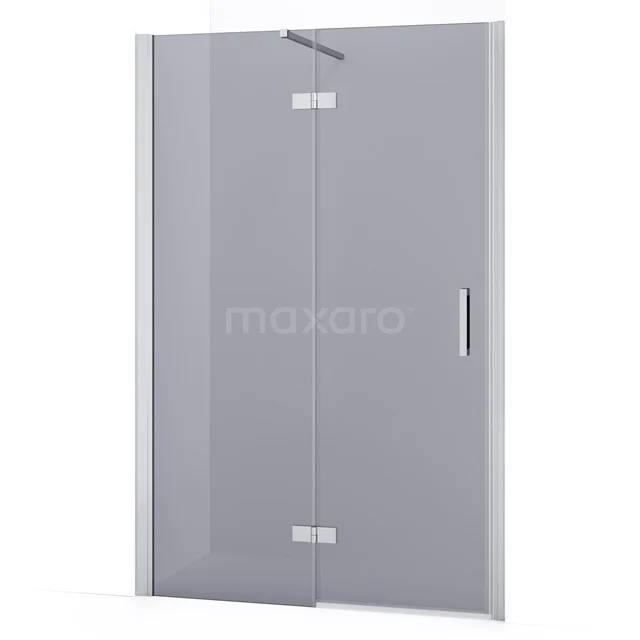 Diamond Shower door | 110 cm Chrome Smoke glass Pivot door DDB21652131C