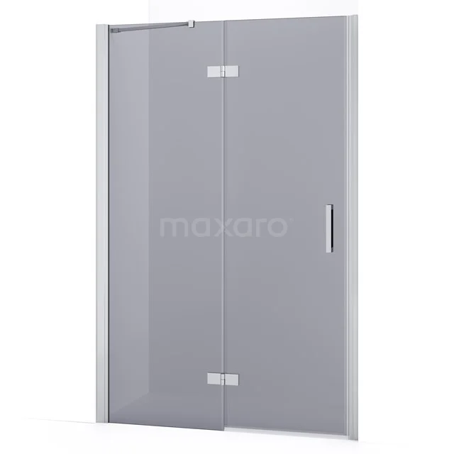 Diamond Shower door | 110 cm Chrome Smoke glass Pivot door DDB21652231C