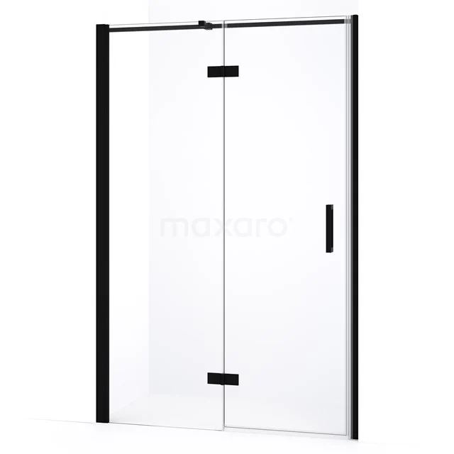 Diamond Shower door | 110 cm Matte black Clear glass Pivot door DDB21652330MB