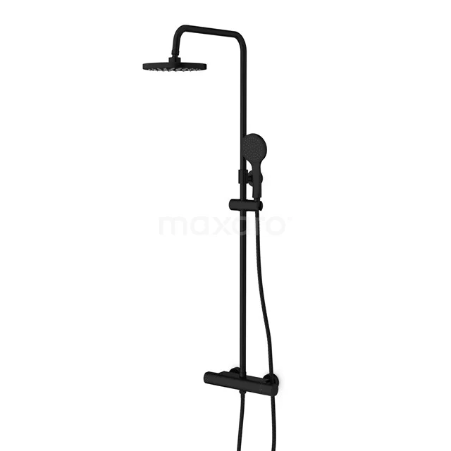 Easy Rain shower Construction | Black 20 cm Rain shower Thermostatic DSC-0404-20000