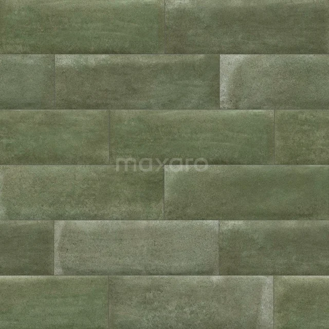 Wandtegel Ripple Green 10x30cm Accent Groen Niet Gerectificeerd 507-030103