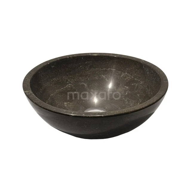 Aufsatzwaschbecken Novanta Naturstein Blaustein 30x12cm Rund N128-0061 Runde schwarze Natursteine Aufsatzwaschbecken, ideal für ein luxuriöses Badezimmer, mit einer glatten Oberfläche für eine stilvolle Ausstrahlung.