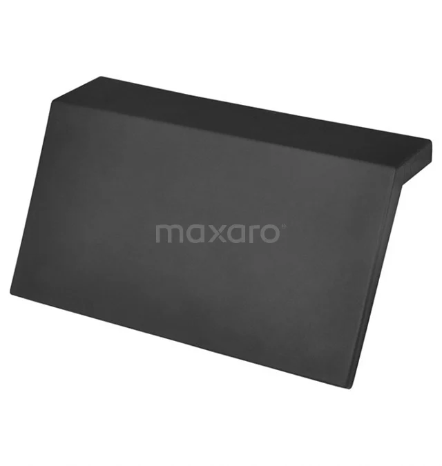 Black bath cushion with ergonomic design, ideal for comfortable support in a modern bathroom.