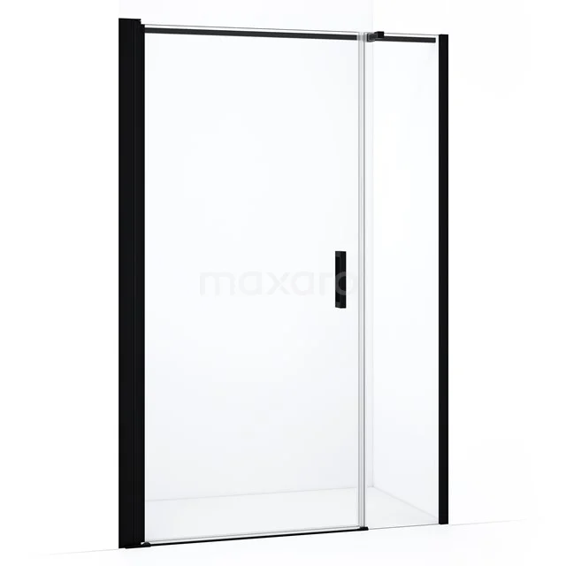Diamond Shower door | 140 cm Matte black Clear glass Pivot door DDC109051310MBN