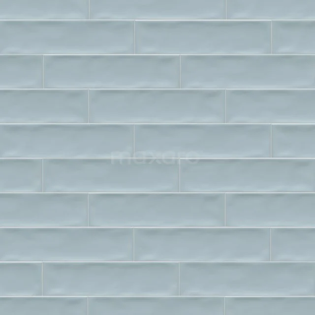 Wall tile Dolce Mat pastel blue 6.5x25cm Accent Blue Non rectified 507-040109