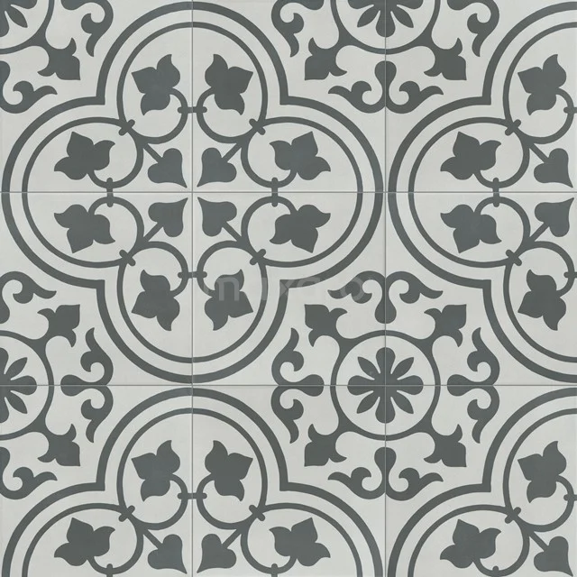 Fliesenmuster, Bodenfliese/Wandfliese, Aurora Ornate Black 502-0806TS