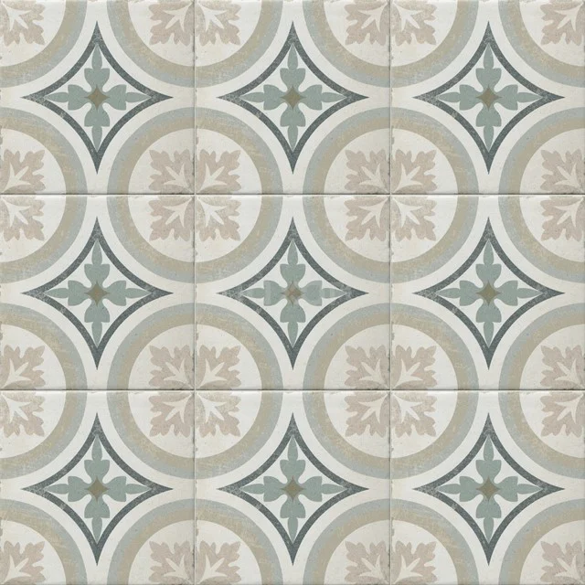 Bodenfliese/Wandfliese Melody Floral 20x20cm Dekor Multicolor Nicht rektifiziert 502-070102