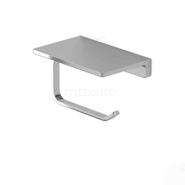 Toilet roll holder with shelf, Radius Chrome, Chrome 160-1101