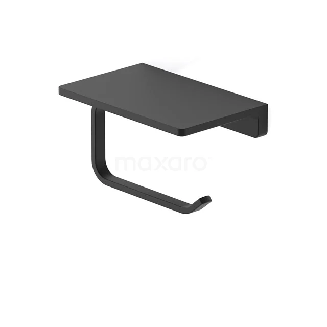 Toilet roll holder with shelf, Radius Black, Black 160-1101MB