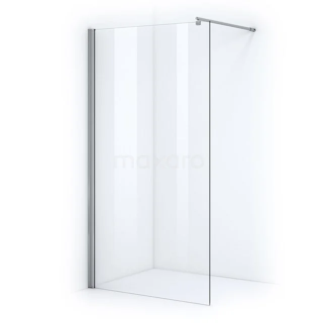 Zircon Comfort Walk-in shower | 110 cm Chrome Clear glass Fixed wall GW-11013