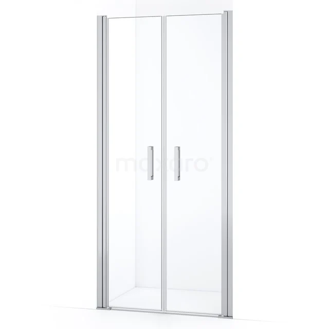 Diamond Shower door | 80 cm Chrome Clear glass Bi-fold door DDE1040410CN