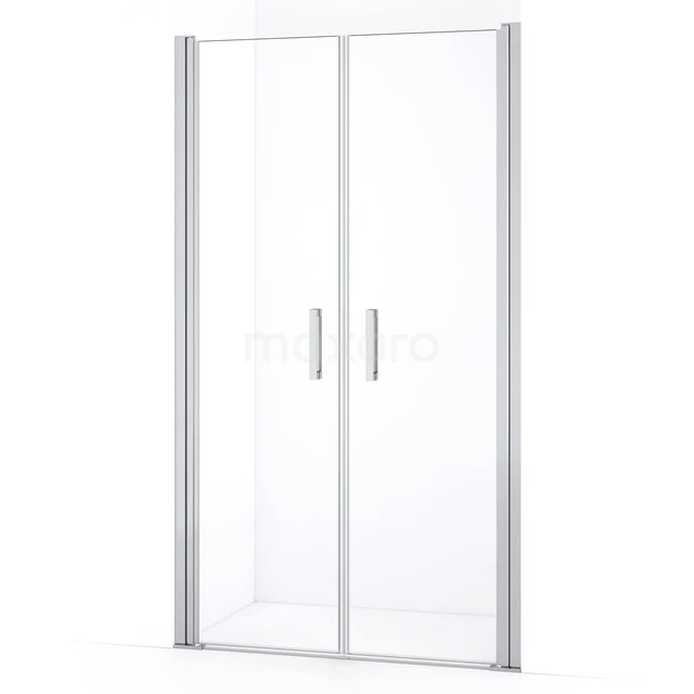 Diamond Shower door | 100 cm Chrome Clear glass Bi-fold door DDE1050510CN
