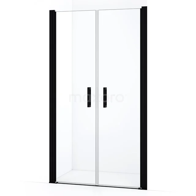 Diamond Shower door | 100 cm Matte black Clear glass Bi-fold door DDE1050510MBN