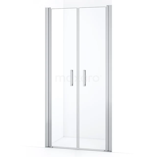 Diamond Shower door | 80 cm Chrome Clear glass Bi-fold door DDE10404110CN