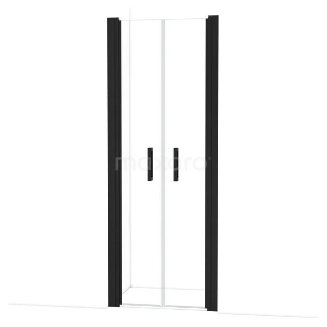 Diamond Duschtür | 80 cm Matt Schwarz Klarglas Pendeltür DDE10404110MBN