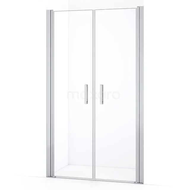 Diamond Shower door | 100 cm Chrome Clear glass Bi-fold door DDE10505110CN