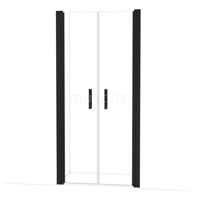 Diamond Duschtür | 100 cm Matt Schwarz Klarglas Pendeltür DDE10505110MBN