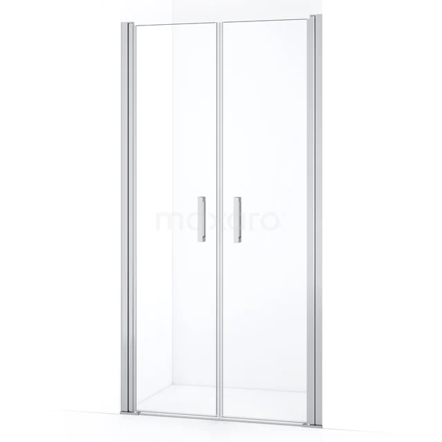 Diamond Shower door | 90 cm Chrome Clear glass Bi-fold door DDE104504510CN