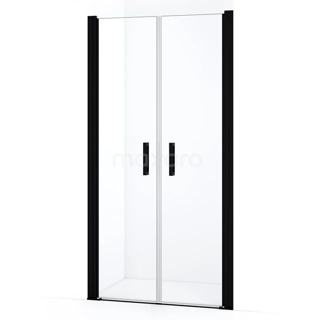 Diamond Shower door | 90 cm Matte black Clear glass Bi-fold door DDE104504510MBN