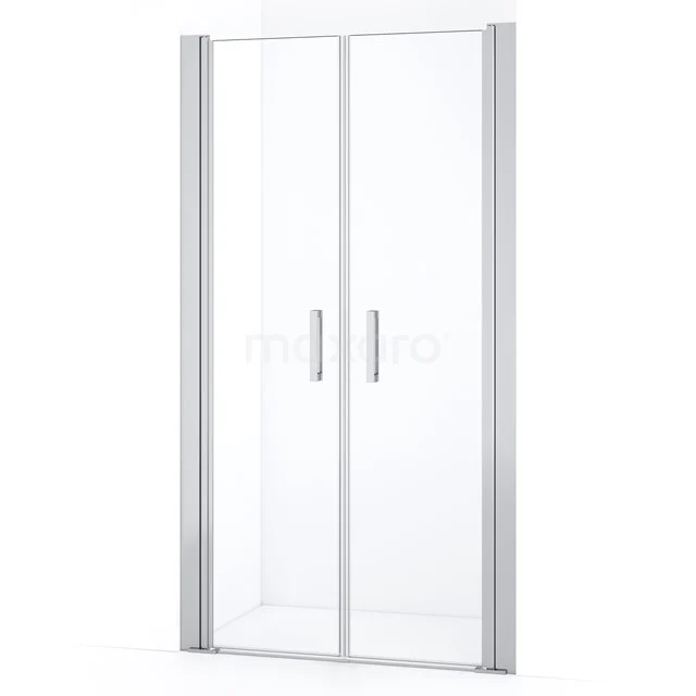 Diamond Shower door | 100 cm Chrome Clear glass Bi-fold door DDE1045045210CN