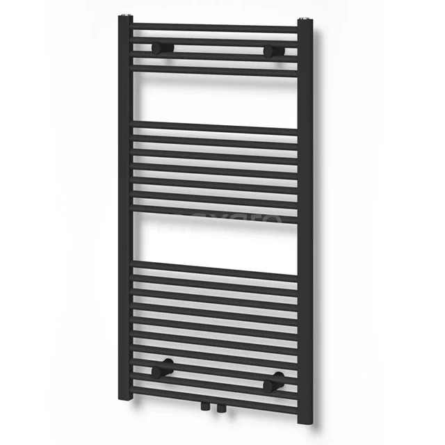 Mars Handdoekradiator | 60x110 cm Mat zwart 559 Watt Staal Centrale verwarming DR16-0611SB