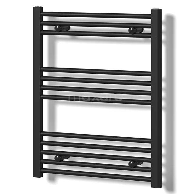 Mars Handdoekradiator | 60x74 cm Mat zwart 339 W att Staal Centrale verwarming DR16-0607SBN