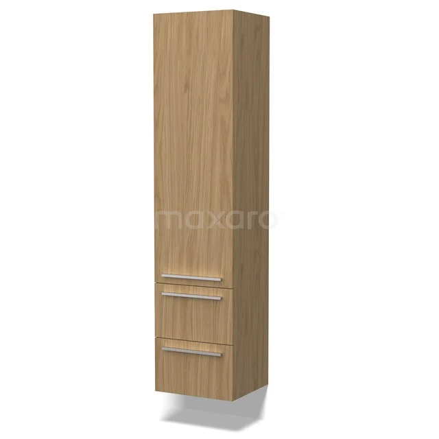 Lungo Badschränke | 170 cm Naturfurnier Flach front 3 Fächer + 2 Schubladen BKK10-00075