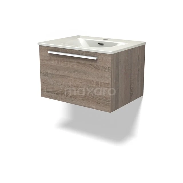 Modulo Bathroom furniture with sink | 60 cm Oak Flat front Ceramic 1 drawer BMW11-04816
