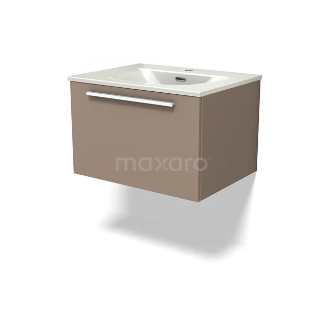 Modulo Vanity units with basin | 60 cm Taupe Flat front Ceramic 1 drawer BMW11-04920