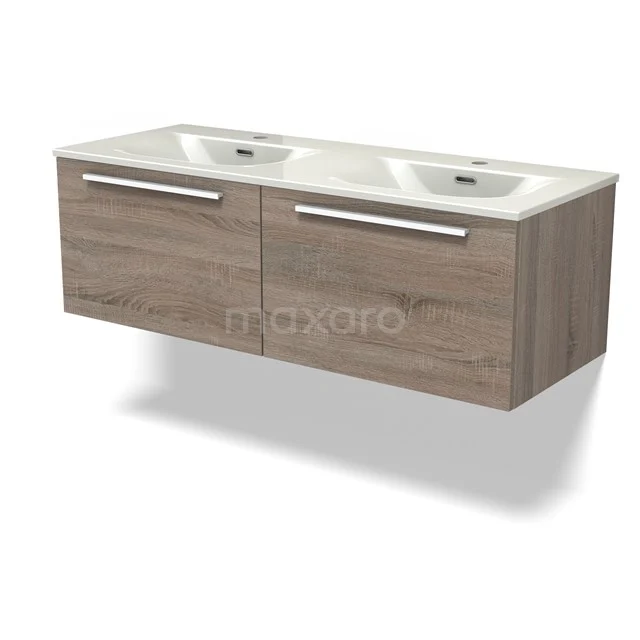 Modulo Vanity units with basin | 120 cm Oak Flat front Ceramic 2 Side-by-side drawers BMW12-01169