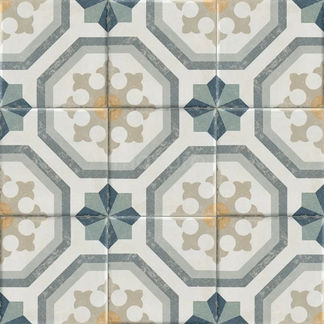 Bodenfliese/Wandfliese Melody Ornate 20x20cm Dekor Multicolor Nicht rektifiziert 502-070103