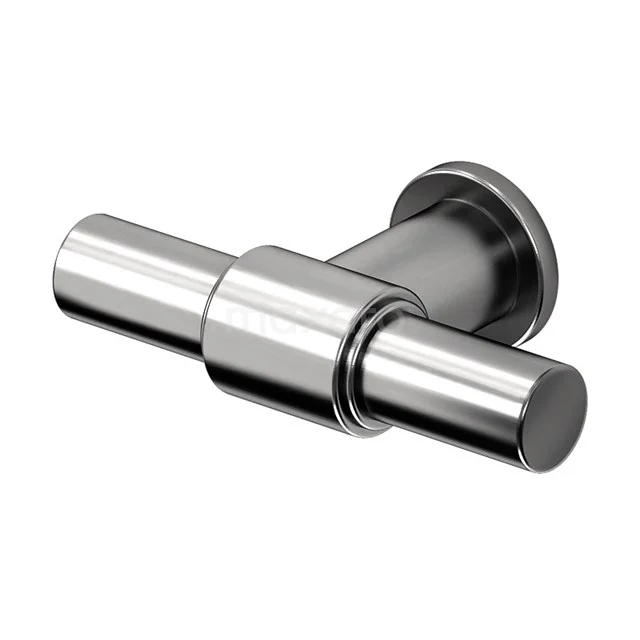 Mano 91 Möbelknopf | Chrom | T-Form H91-0000-25 Edelstahl-Handtuchhaken für das Badezimmer, zylindrisches Design, Wandmontage mit modernem und schlankem Aussehen.