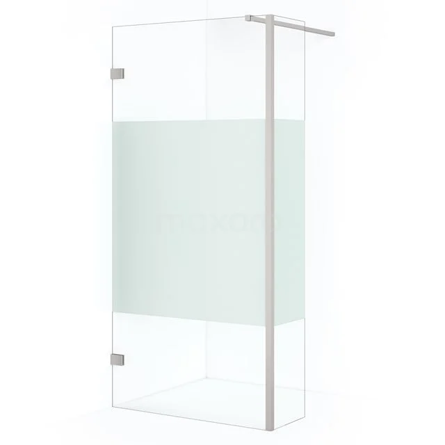 Diamond begehbare Dusche | 100 cm Edelstahl  Feste Wand mit Seitenwand IDC1003123BRN