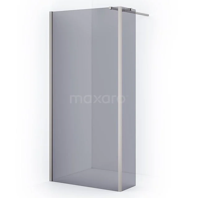 Diamond begehbare Dusche | 90 cm Edelstahl  Feste Wand mit Seitenwand IDC0903311BRN