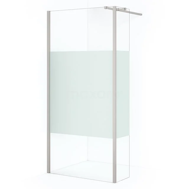 Diamond begehbare Dusche | 90 cm Edelstahl  Feste Wand mit Seitenwand IDC0903313BRN
