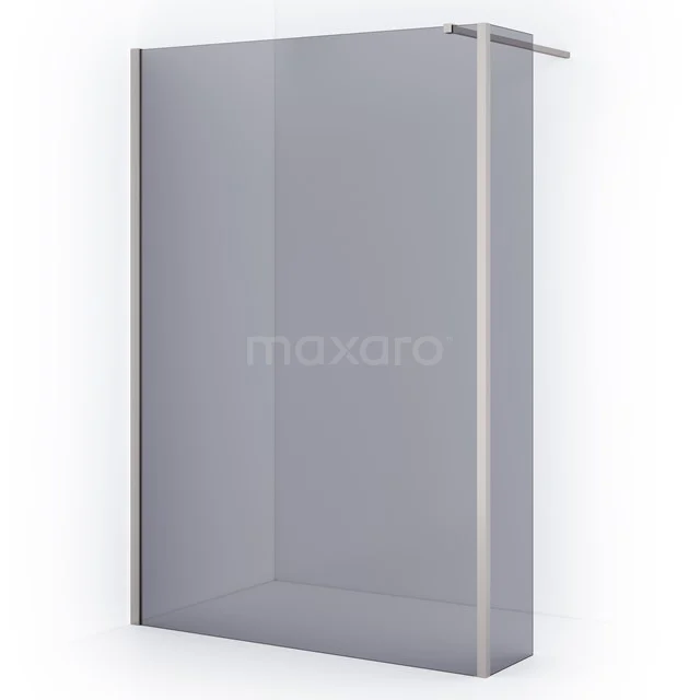 Diamond Walk-in shower | 120 cm Stainless steel Smoke glass Fixed wall with side panel IDC1203111BRN