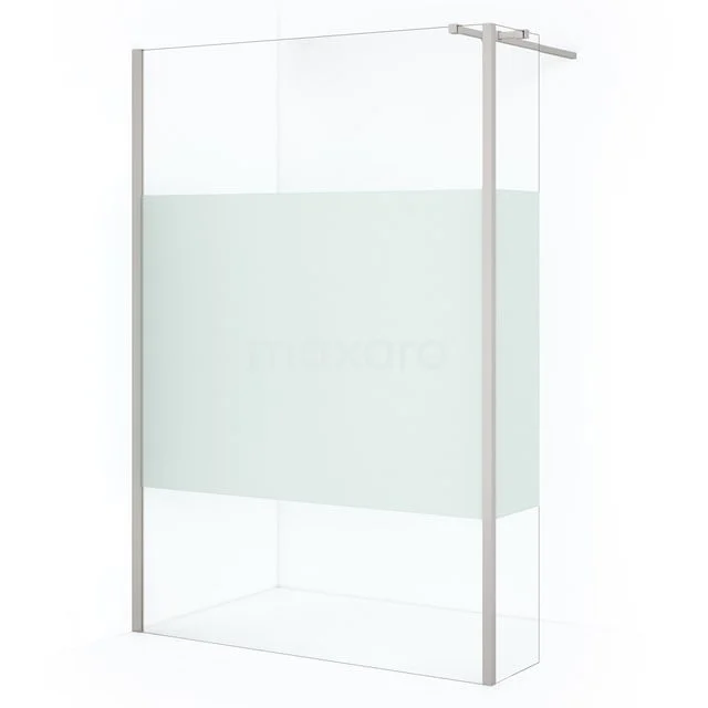 Diamond begehbare Dusche | 140 cm Edelstahl  Feste Wand mit Seitenwand IDC1403313BRN